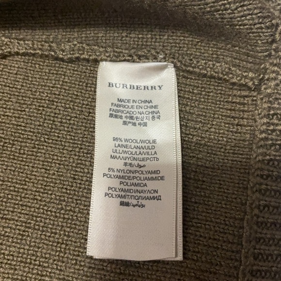 Burberry Brit Olive Green Knit Sweater with Toggle Buttons - Picture 8 of 9